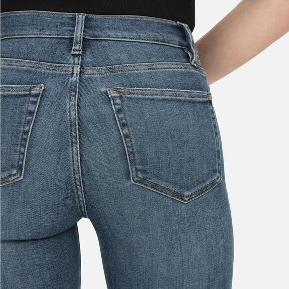 Frame Denim Le High Straight Cropped Jeans in Bestia Medium Wash Women’s Size 29 - Picture 8 of 15